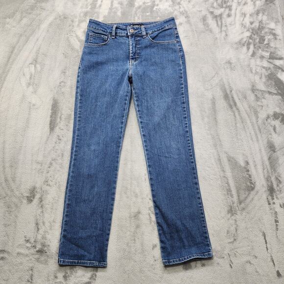 Lee Riders Jeans Womens 6P PETITE Blue Classic Fit Straight Leg Stretch Denim - Picture 1 of 14